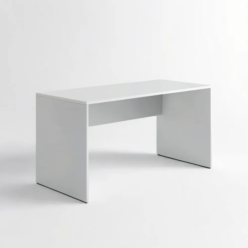 Białe biurko z laminowanej płyty wiórowej 120 x 60 x 75 cm
